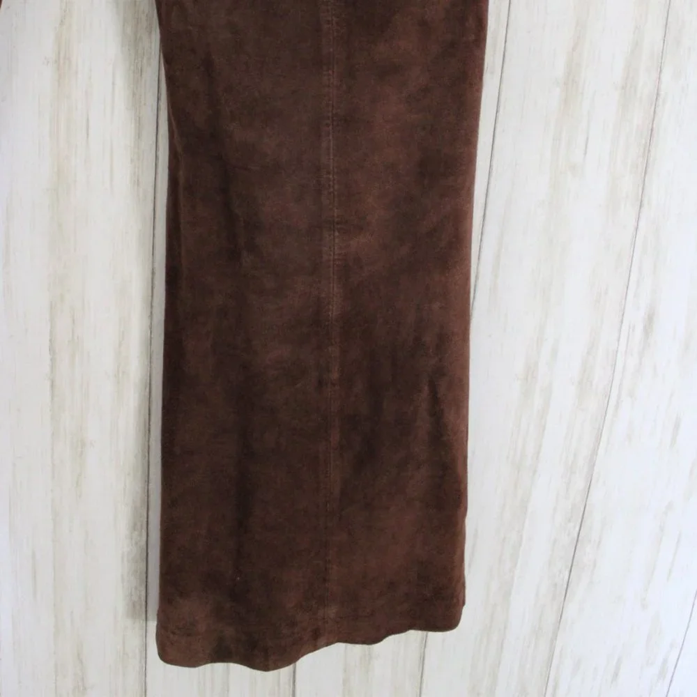 Vtg The Look Brown Suede Pants - Picture 5 of 7